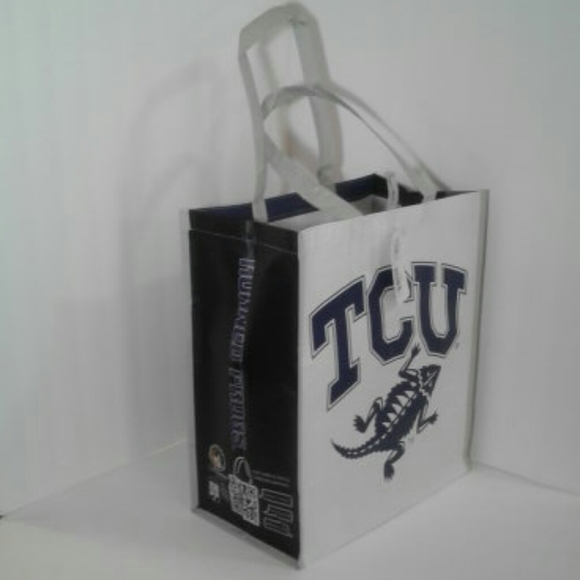 TCU  Horned Frogs Habitotes reusable shopping bags set of 2 NWT - Picture 2 of 16